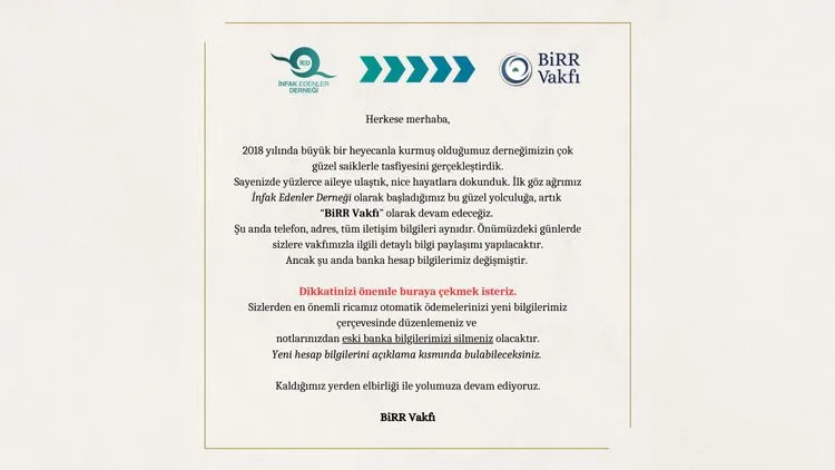 BiRR Vakfı Kuruluş Duyurusu